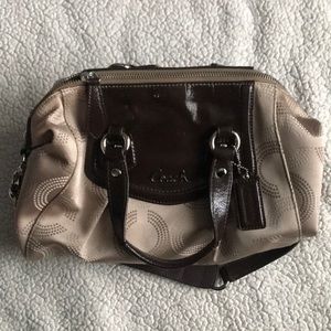 Coach Ashley Sateen w/ Patent Leather Trim Satchel